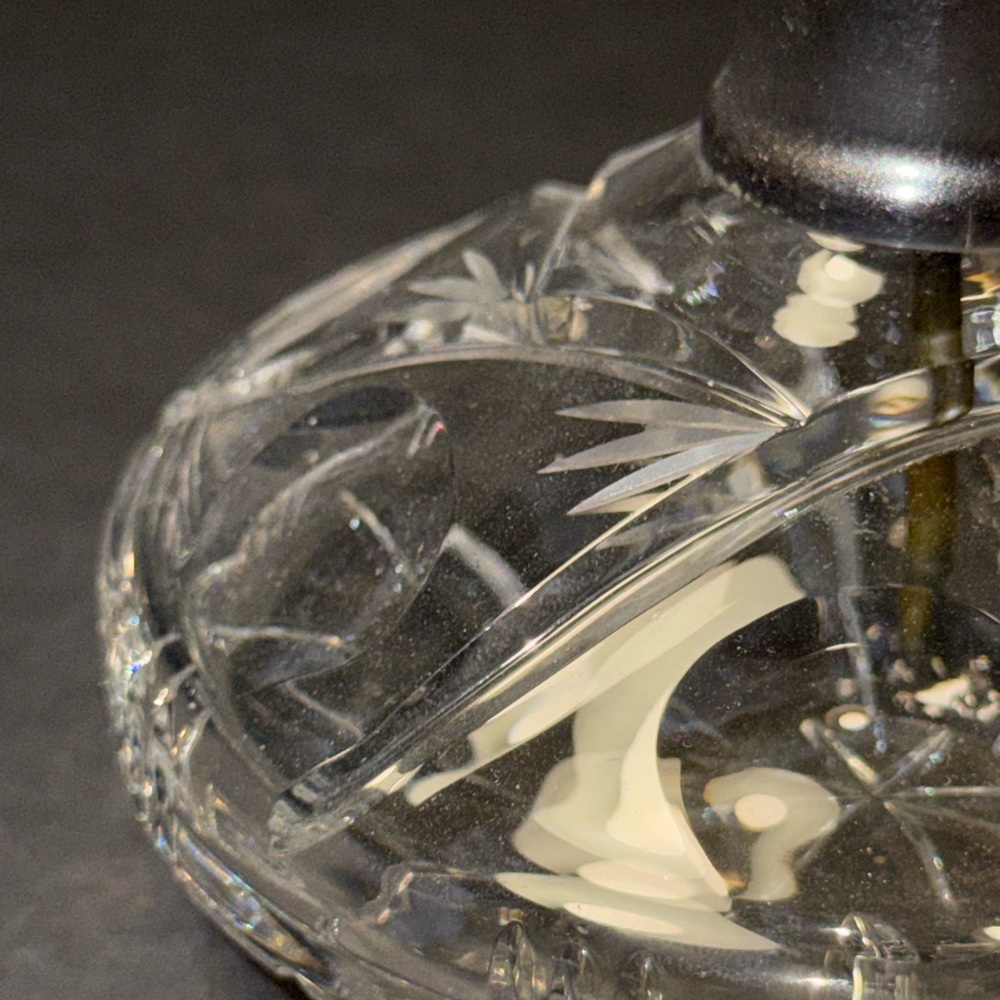 Vintage Cut Crystal Perfume Bottle Missing Squeeze Bulb for Atomizer and Tube - Picture 2 of 6